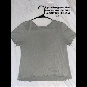 light olive green forever 21 shirt